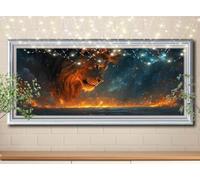 5D DIY Diamond Painting Kits for Adults large 80x160cm,Starry Sky,Lion Diamond Art Kits for Kids,Full Drill Gem Art and Crafts Rhinestone Embroidery Cross Stitch Pictures for Home Wall Decor 58Y-6552