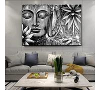 5D DIY Diamond Painting Kits,Grey Buddha Statue Round Drill,40x60cm Diamond Painting Adults kids Cross Stitch Full Drill Crystal Rhinestone Embroidery Diamond Dot Art Pictures Home Wall Decor Gifts