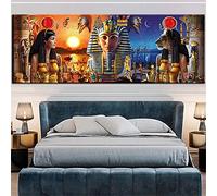 5D DIY Diamond Painting Kits Large Size Ancient Egypt Man Full Drill Adults/kids Crystal Rhinestone Embroidery Cross Stitch Handmade Mosaic Canvas Art Crafts for Home Wall Decor Round drill-40x80cm
