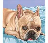 5D DIY Diamond Painting Kits Large Size Brown French Bulldog in Bed Full Drill Crystal Embroidery Cross Stitch Arts Crafts for Home Wall Decor 30x40cm