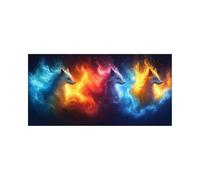 5D DIY Fox Diamond Art Kits Adults, Starry Sky Diamond Painting, Full Drill Crystal Canvas Wall Art 64x32Inch Rhinestones Embroidery Cross Stitch Paint by Numbers, Room Decor Gifts for Women 2509-6636