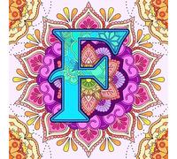 5D DIY Full Round Drill Diamond Painting Mandala Alphabet F Mosaic Wall Art Kit Decoration 30x30cm