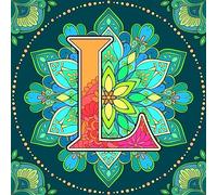 5D DIY Full Round Drill Diamond Painting Mandala Alphabet L Mosaic Wall Art Kit Decoration 30x30cm