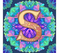 5D DIY Full Round Drill Diamond Painting Mandala Alphabet S Mosaic Wall Art Kit Decoration 30x30cm