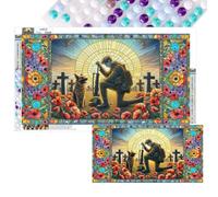 5D DIY Full Round Drill Stained Glass Diamond Painting Kit,70x40 cm DIY Stained Glass Diamond Art for Beginner,Round Drill Crystal Craft Painting,Rhinestone Home Wall Decoration Art Craft-03