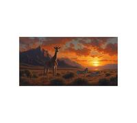 5D DIY Giraffe Diamond Art Kits Adults, Zebra Diamond Painting, Full Drill Crystal Canvas Wall Art 48 x 24 in Rhinestones Embroidery Cross Stitch Paint by Numbers, Room Decor Gifts for Women 2509-0895