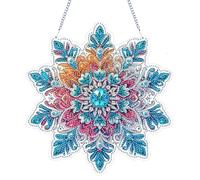 5D DIY Hanging Diamond Art Ornament Kit, Hanging Diamond Art Painting, Dots Pendant, Crystal Gem Craft Diamond Window Painting Pendant Kit, Home Garden Wall Hanging Ornament