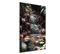 5D DIY Landscape Diamond Art Kits Adults, Waterfall Diamond Painting Kit, Full Drill Paint by Numbers for Adults, Crystal Art Rhinestones Embroidery Cross Stitch Artwork,Room Decor 16x22In Model-14765
