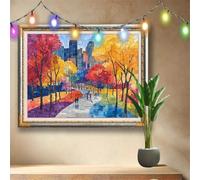 5D DIY Landscape Diamond Painting Kit,Full Drill Gem Art for Adults and Kids,City Rhinestone Cross Stitch Arts and Crafts,Home Decor Gift,Crystal Diamond Art Painting by Numbers 160x120cm 58F-1030