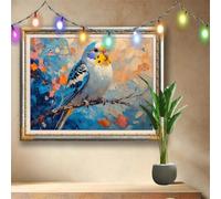 5D DIY Landscape Diamond Painting Kit,Full Drill Gem Art for Adults and Kids,Parrot Rhinestone Cross Stitch Arts and Crafts,Home Decor Gift,Crystal Diamond Art Painting by Numbers 90x70cm 58F-1476