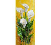 5D DIY Large Diamond Painting Kit, Calla Lily Diamond Art for Adults, Paint with Round Full Drill Crystal Embroidery Gifts Gem Art Painting for Home Wall Decoration Beginners Gift 28x56in c-591