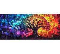 5D DIY Large Diamond Painting Kit, Dream Tree Diamond Art for Adults, Paint with Round Full Drill Crystal Embroidery Gifts Gem Art Painting for Home Wall Decoration Beginners Gift 20x40in c-641