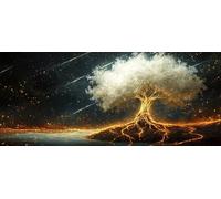 5D DIY Large Diamond Painting Kit, Dream Tree Diamond Art for Adults, Paint with Round Full Drill Crystal Embroidery Gifts Gem Art Painting for Home Wall Decoration Beginners Gift 20x40in c-640