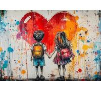 5D DIY Love Diamond Painting Kits, Full Drill Character Diamond Art for Adults, Diamond Crystal Art Kits for Adults Embroidery Cross Stitch Crafts Pictures by Numbers for Home Decor 14x18in T0U-254