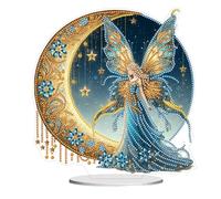5D DIY Moonlight Goddess Diamond Painting Tabletop Ornaments Kits, Creative Diamond Art Table Top Acrylic Decorations, Exquisite Diamond Painting Desktop Decors for Home Office Decor-02