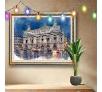 5D DIY Opera Diamond Painting Kit,Full Drill Gem Art for Adults and Kids,Scenery Rhinestone Cross Stitch Arts and Crafts,Home Wall Decor Gift,Crystal Diamond Art Painting by Numbers 107x80cm 58F-1657