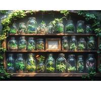 5D DIY Plant Diamond Painting Kits, Full Drill Message In A Bottle Diamond Art for Adults, Diamond Crystal Art Kits for Adults Embroidery Cross Stitch Crafts Pictures by Numbers Decor 28x36in T0U-96