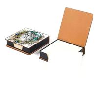 5D DIY PU Leopard Notecard Box Gem Art Sticky Note Holder (O010)
