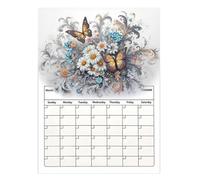 5D DIY Special Shaped Beautiful Pattern Diamond Painting Wall Calendar, Fridge Magnet Diamond Painting Schedule Planner Fridge Sticker for Home Office Decor-01