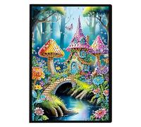 5D DIY Special Shaped Diamond Art Painting Notebook Kit, A5 No Lines Diamond Painting Journal Notebook, 50 Pages Crystal Notepad Sketchbook, Art Hand Craft Kit for Birthdays Gifts-08