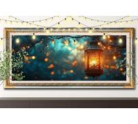 5D DIY Street Lamp Diamond Painting Kit,Full Drill Gem Art for Adults and Kids,Landscape Rhinestone Cross Stitch Arts and Crafts,Home Wall Decor Gift,Crystal Diamond Art Painting 40x120cm 61F-4010