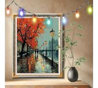 5D DIY Umbrella,Paris Diamond Art Kits Adults, Full Drill Diamond Painting by Numbers Kits for Beginners, Gem Art and Rhinestone Embroidery Canvas Picture for Home Wall Decor Gift (40x50cm) 59N-4903