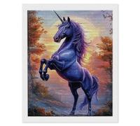 5D DIY Unicorn Forest Diamond Painting Kits, Full Drill Diamond Art for Adults, Diamond Crystal Art Embroidery Cross Stitch Crafts Pictures by Numbers for Home Room Wall Decor, Gifts 16 x 20 in k-216