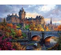 5D Edinburgh Architectural Landscape in Scotland Diamond Art 12x16 Inch Full Drill Diamond Painting Kits for Adults & Beginners - DIY Art Crafts for Relaxation and Home Wall Decor 424