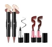 5D Face Paint Cosmetic Beauty Kit, Long-Lasting Cosmetics Tool for School, Dating, Business Trip, Home, Travel Packing List: (1 * Eye liner 2 * Lip liner 2 * Contouring stick)