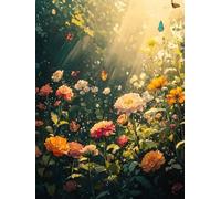 5D Flower Diamond Painting Kits for Adults, Butterfly Square Diamond Art Kit for Beginners, DIY Square Full Drill Crystal Cross Stitch Embroidery Craft Kits, for Home Wall Decor Gifts 20x28inch -3050