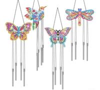 5D for Diamond Art Wind Chime 4pcs DIY Sun Catcher 5D for Diamond