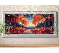 5D Forest,Path Diamond Painting,Full Drill Diamond Art Painting Kit for Adults large 100x250cm,DIY Cross Stitch Rhinestone Arts Picture,Crystal Art Kits for Kids Gifts Home Wall Decoration 58Y-13380