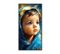 5D Full Drill Diamond Painting Cute Boy Diamond Art Kits Adults & Kids DIY Gem Painting Crystal Creations Art Kits, Arts and Crafts for Adults for Home Wall Room Decor, Birthday Gifts 50x100cm Q-681
