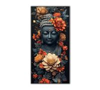 5D Full Drill Diamond Painting Flowers Zen Diamond Art Kits Adults & Kids DIY Gem Painting Crystal Creations Art Kits, Arts and Crafts for Adults for Home Room Decor, Birthday Gifts 60x120cm Q-701