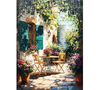 5D Garden Diamond Art Window Diamond Painting Kit for Adults Beginners, DIY Full Square Drill Crystal Art kits for Adults, Embroidery Cross Stitch Gem Painting Crafts for Room Decor 50x70 cm Q4-199