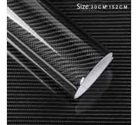 5D Glossy Carbon Fiber Pattern Vinyl Sticker for Auto Applications - Transparent Optical Properties and Thermal Transmission Capability (30CM*152CM)