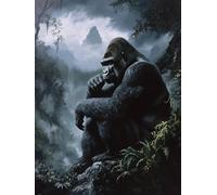 5D Gorilla Diamond Art 12x16 Inch Full Drill Diamond Painting Kits for Adults & Beginners - DIY Art Crafts for Relaxation and Home Wall Decor A1120