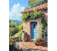 5D Houses Diamond Painting Kits for Beginners Adults, DIY Landscape Diamond Art Kits, Square Full Drill Gem Art Crafts, Crystal Embroidery Cross Easy Kits for Home Wall Decor 12x16inch（PF-56201）