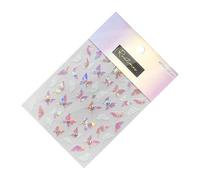 5D Japanese Glitter Butterfly Nail Art Stickers Unique Self-Adhesive Stickers Fashionable Nail Decoration for Manicure