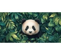 5D Large Adults Diamond Painting Kits， Panda Leaf DIY Round Full Drill Craft Cross Crystal Art Embroidery，Suitable Beginners New Year's Gift Home Wall Decoration 60x120cm KH1Y-670