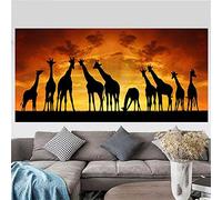 5D Large Diamond Painting Kits for Adults Africa Giraffe Full Round Drill DIY Rhinestone Diamond Embroidery Paintings Arts Mosaic Pattern for Home Wall Decor Gift (Round Drill 30x90cm/12x36in）