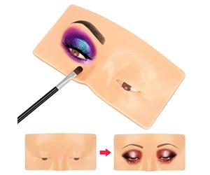 5D Makeup Exercise Face Board, Perfect Aid for Practising Makeup Practice Board, Makeup Practice Face Board, Reusable Silicone Makeup Practice Board