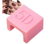 5D Nail Magnet Tool - 3 x 3 x 2 cm Large Resin Stand, Professional Manicure Art, Kitten Eye Magnetic Stick | Automatic Alignment Fingertip Rest Home Salon Studio Beauty Routine Fashion