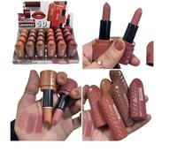 5D Nude Lipstick Set - Pack of 6 | Long-Lasting, Waterproof, Matte Finish | Soft, Smooth Texture | Everyday Wear Lipsticks for Women & Girls