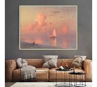 5D Painting Kits for Adults and Kids Ivan Aivazovsky《The Sunset》 DIY Full Drill Painting20*24In
