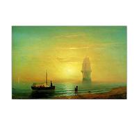 5D Painting Kits Ivan Aivazovsky《Sunset On The Sea》 Full Drill Dots Paintings Picture Arts Craft for Home Wall Art Decor20*24In