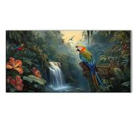 5D Parrot Fall Diamond Art Kits Adults, Full Drill Crystal Rhinestones Embroidery Craft Set, Cross Stitch Kits for Adults Beginner, Gems Art Diamond Painting for Home Decoration Gift 32x64in J26-11830