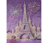 5D Pearl Painting Kit - 20x25cm Castle Painting with Premium Pearls, Full Drill Complete Tools Set (No Frame), Sparkling Gem Art for Adults, Relaxing DIY Gift