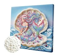 5D Pearl Painting Kits, DIY Pearl Gem Art Diamond Painting Kits for Beginners Adults, 25x25cm Creativity DIY Pearls Dot Paintings, Home Decor Gift Diamond Dots Paintings Picture Arts Craft -ZZH254