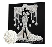 5D Pearl Painting Kits for Adults, DIY Pearl Gem Art Diamond Painting Kits for Beginners, Creativity DIY Pearls Dot Paintings, Home Decor Gift Diamond Dots Paintings Picture Arts Craft 30x30cm-14